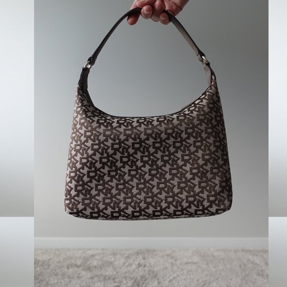 DKNY All Over Monogram Print Shoulder Bag - Picture 4 of 14